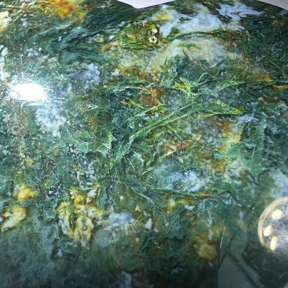 Moss Agate Crystal Heart‎ (#8) - Picture 6 of 11